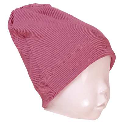 Шапочка для дівчинки, 46-52 см, кашкорсе, бордова