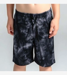 Шорти для хлопчика, 98-134см, футер петельний без підчосу, чорний з принтом фото на tatoshka.ua