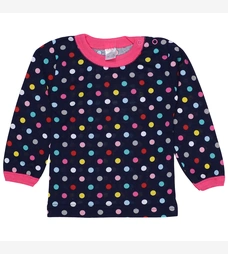 Дитяча кофточка для дівчинки, р.74-116 см, рібана, синя з принтом фото на tatoshka.ua