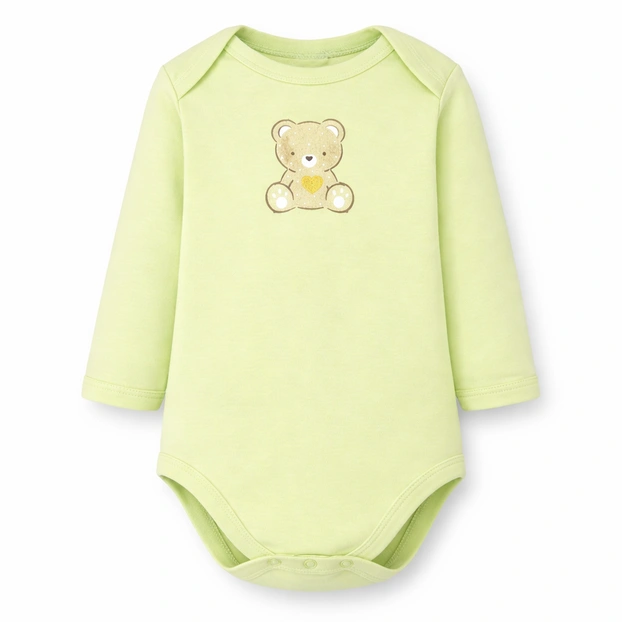 Напівкомбінезон уні, 74-86 см, рібана, зелений з аплікацією фото Татошка