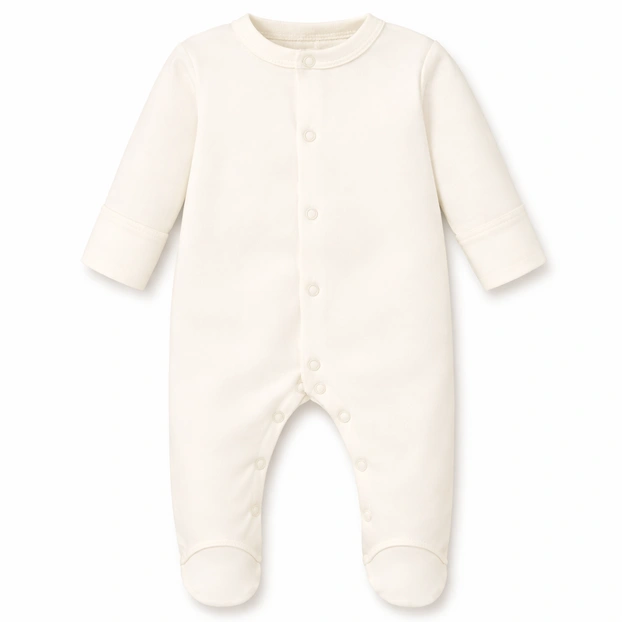 Дитячий комбінезон уні, р.46-56 см, інтерлок, молочний фото Татошка