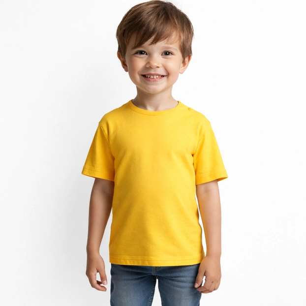 Футболка уні, р.80-116 см, кулір, жовта фото Татошка