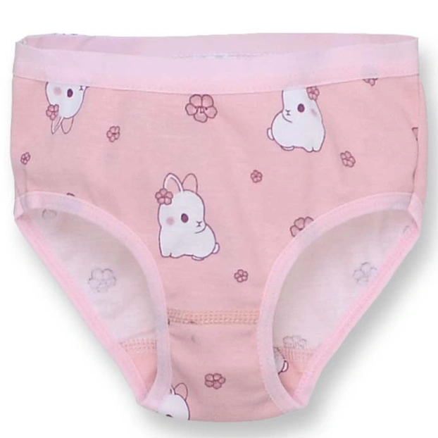 Труси класичні для дівчинки, 86-116см, мультіріп 100% бавовна, рожевий з принтом фото Татошка
