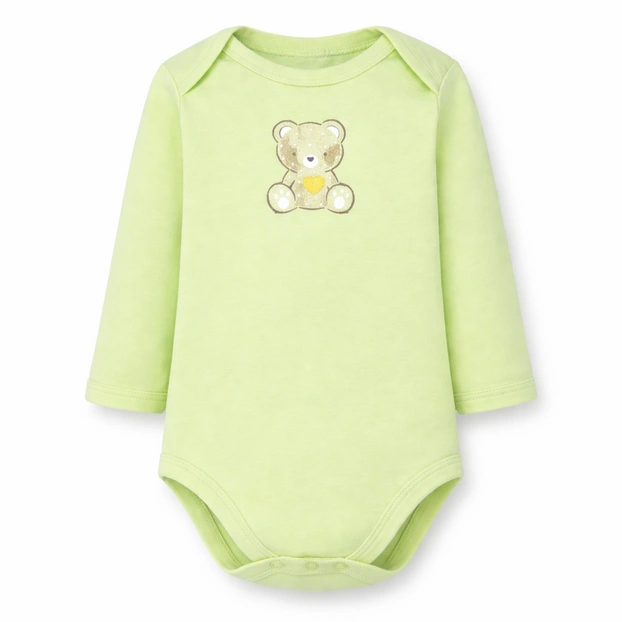 Полукомбинезон уни, 68-92 см, рибана, зеленый с аппликацией фото Татошка