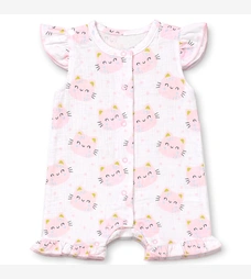 Пісочник для дівчинки, 62-68см, муслін 100% бавовна, білий з принтом фото на tatoshka.ua