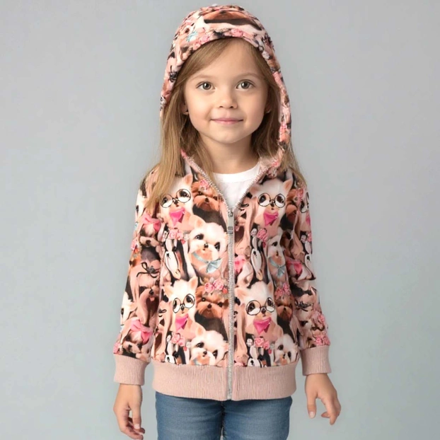 Джемпер для девочки, 92-110 см, футер тринитка, рожевий фото Татошка