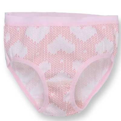 Труси класичні для дівчинки, 86-122см, мультіріп 100% бавовна, білі з принтом