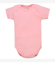 Дитяче боді з коротким рукавом для дівчинки, р. 68-92см, ажур, рожеве фото на tatoshka.ua