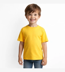 Футболка уні, р.80-116 см, кулір, жовта фото на tatoshka.ua