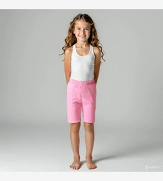 Велосипедки (треси) укорочені , р.80-128 см, рібана, рожеві фото на tatoshka.ua