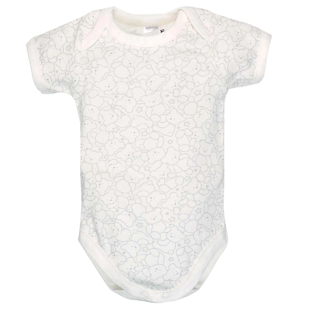 Боді уні, 62-92 см, рібана 100% бавовна, молочний з принтом фото Татошка