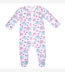 Детский комбинезон для девочки, р.56 см, кулир, белый с принтом. фото на tatoshka.ua