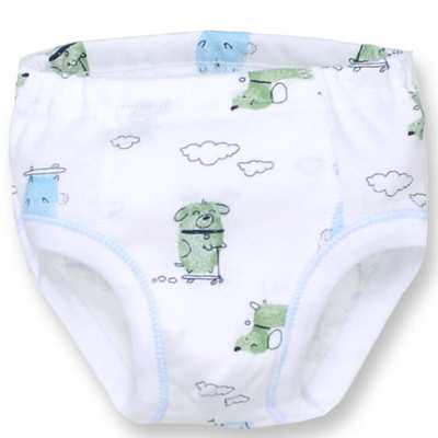 Трусы классические для мальчика, 86-110см, Рибана 100% хлопок, Белые с принтом