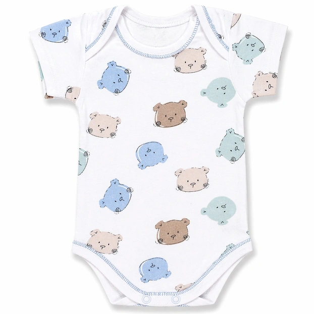 Боді уні, 62-92 см, рібана , білий з принтом фото Татошка