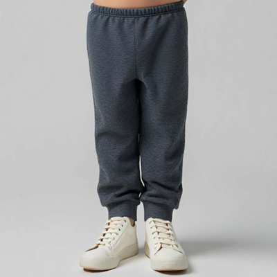 Дитячі штани для хлопчика, р.92 см, футер з подчесом, сірий меланж