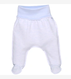 Ползунки на резинке уни, 50-74см, интерлок, голубые фото на tatoshka.ua