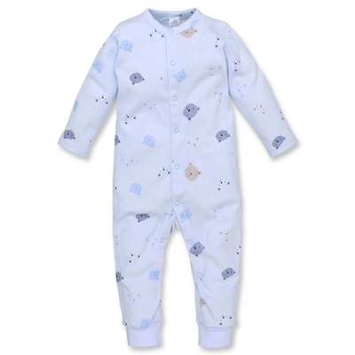 Дитячий комбінезон уні, р.80-86 см, інтерлок "рапорт", блакитний з принтом