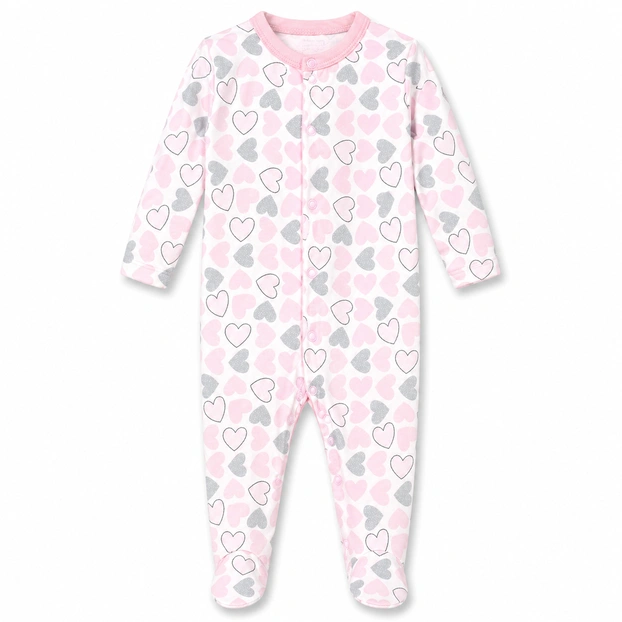 Детский комбинезон для девочки, р.62-86 см, интерлок, белый с принтом. фото Татошка