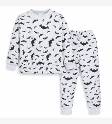 Комплект дитячий для хлопчика, р.80-116 см, футер з начісом, сірий меланж з принтом фото на tatoshka.ua