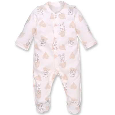 Дитячий комбінезон для дівчинки, р.50-56 см, інтерлок, білий з принтом