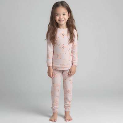 Комплект термо для дівчинки,104-134 р. 94% поліестер, 6% еластану., молочний з принтом