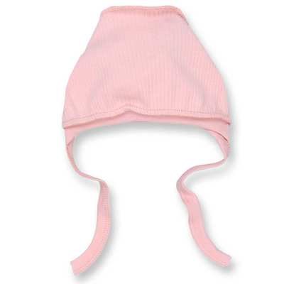 Дитячий чепчик для дівчинки, інтерлок, рожевий