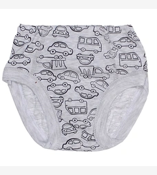 Труси для хлопчика, 80-134 см, рібана, сірий меланж з принтом фото на tatoshka.ua