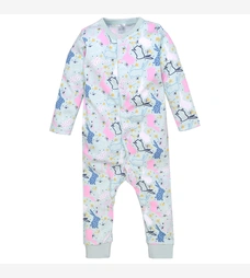 Детский комбинезон уни, р.80-86 см, интерлок, зеленый с принтом. фото на tatoshka.ua