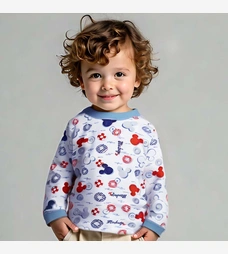 Дитяча кофточка для хлопчика , р.80-122 см, рібана, біла з принтом фото на tatoshka.ua