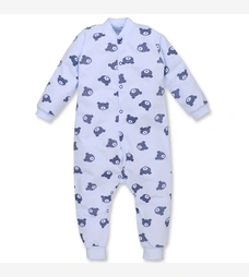 Дитячий комбінезон уні, р.80-98 см, футер,блакитний з принтом фото на tatoshka.ua