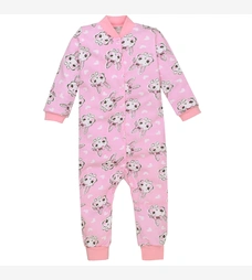 Дитячий комбінезон для дівчинки, р.80-98 см, футер, рожевий фото на tatoshka.ua