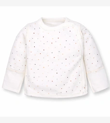 Распашонка для девочки, 56-62 см, футер с начесом, молочная с принтом фото на tatoshka.ua