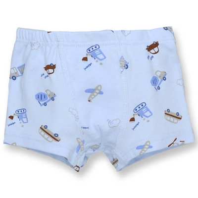 Дитячі труси-боксери для хлопчика, р. 92-116 см, рібана, блакитний з принтом