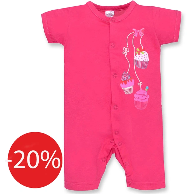 Пісочник для дівчинки, 56-86см, кулір 100% бавовна, рожевий з аплікацією фото Татошка