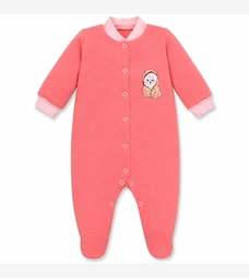 Детский комбинезон для девочки, р.62-86 см, футер, розовый фото на tatoshka.ua