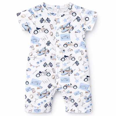 Песочник уни, 62-86см, муслин 100% хлопок, белый с принтом