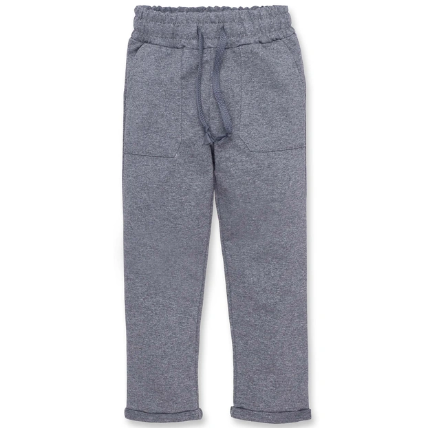 Дитячі штани уні, р.98-164 см, футер , сірий меланж фото Татошка