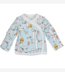 Льоля уні, 50-56 см, інтерлок 100% бавовна, блакитна з принтом фото на tatoshka.ua