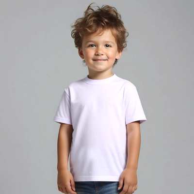 Футболка уні, р.110-164 см, кулір, біла