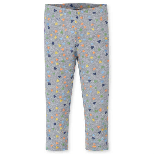 Дитячі лосини , р.92-128 см, кашкорсе, сірий меланж з принтом фото Татошка