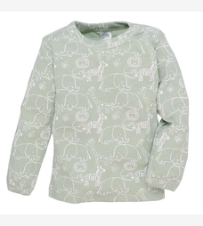 Дитяча кофточка уні, р.86-116 см, рібана, зелена з принтом фото на tatoshka.ua