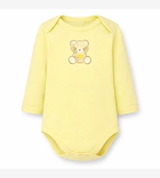 Напівкомбінезон уні, 68-92 см, рібана, жовта з аплікацією фото на tatoshka.ua