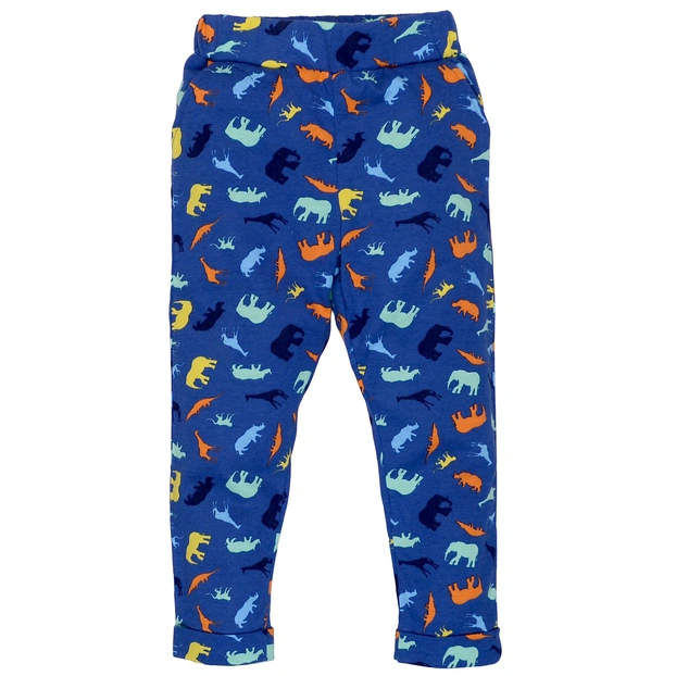 Дитячі штани для хлопчика, р.98-134 см, кулір, сині з принтом фото Татошка