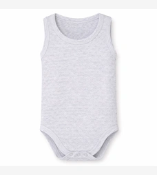 Боді-майка уні , 68-92 см, ажур, сірий меланж фото на tatoshka.ua