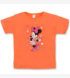 Футболка для дівчинки, р.80-104 см, кулір, помаранчева з аплікацією фото на tatoshka.ua