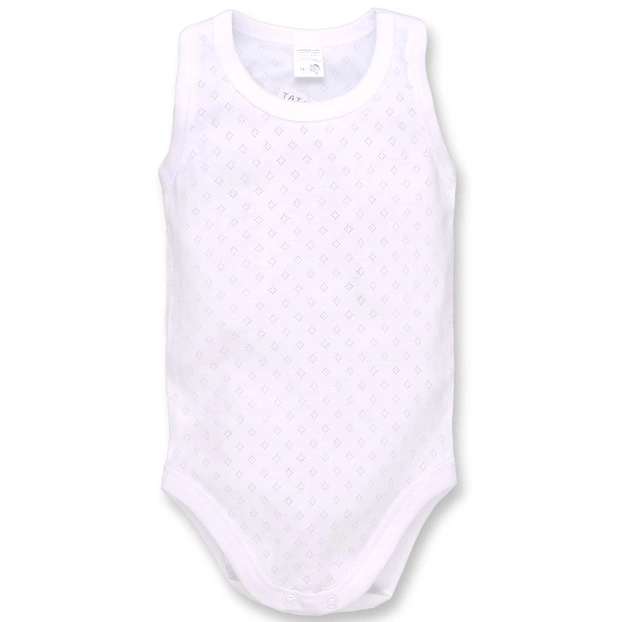 Боди-майка уни, 68-80 см, ажур, белая фото Татошка