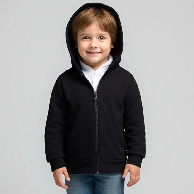 Дитячий джемпер уні, р.98-134 см, футер з підчосом, чорний фото Татошка