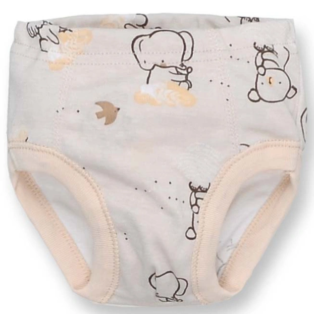 Дитячі труси для хлопчика, р.80-92 см, рібана, ,бежевий з принтом фото Татошка