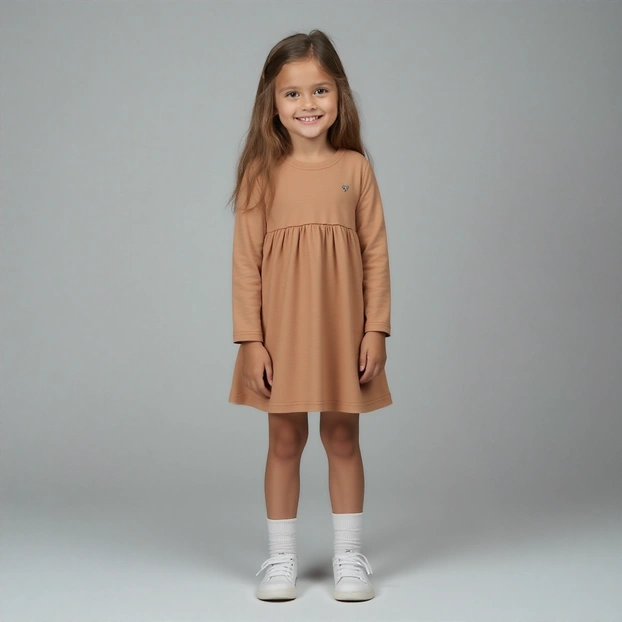 Дитяча сукня, р.92-122 см, рубчик (кашкорсе), теракотовий фото Татошка