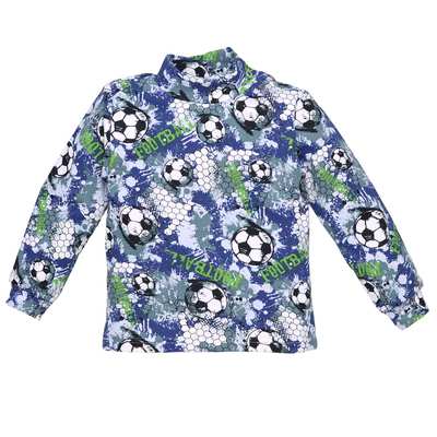 Дитячий гольф для хлопчика, р.92-116 см, рібана, блакитний з принтом